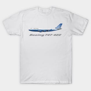 United Airlines 747-400 Blue Tulip Shirt Version T-Shirt